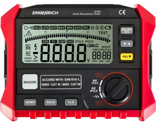 Тестер заземления Ermenrich Ping ET60 Тестер заземления Ermenrich Ping ET60