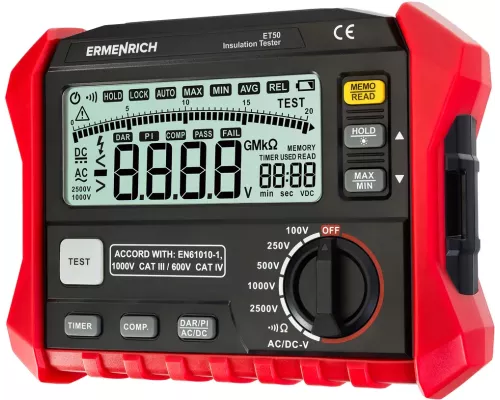 Тестер изоляции Ermenrich Ping ET50 Тестер изоляции Ermenrich Ping ET50
