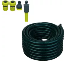INBLOOM Набор для полива 3/4"(шланг 15м, коннектор-2шт., штуцер-1шт, наконечник-1шт) PP, PVC, 168-038, 4620248426507 (CN)