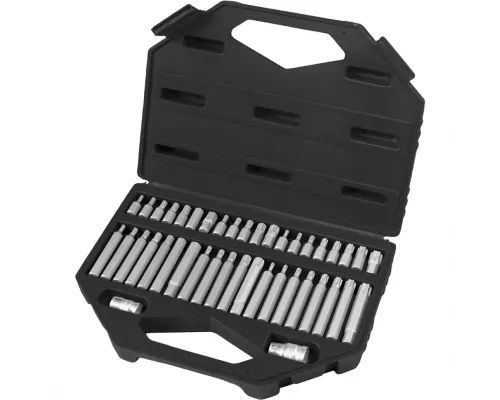 Набор бит HEX, Torx , SPLine, хвостовик-шестигранник 1/2, CrV, 42 шт. Stels Набор бит HEX, Torx , SPLine, хвостовик-шестигранник 1/2, CrV, 42 шт. Stels
