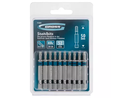 Бита Torx 15 х 50, сталь S2, 10 шт. Gross Бита Torx 15 х 50, сталь S2, 10 шт. Gross