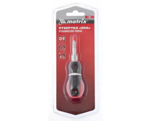 Отвертка комбинированная, SL6/PH2 х 38 мм, CrV, двухкомпонентная рукоятка Matrix