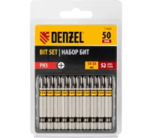 Бита PH3х50, сталь S2, шестигранный профиль, 10 шт. Е 6,3 Denzel