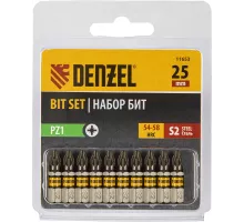 Бита PZ1х25, сталь S2, шестигранный профиль, 10 шт. Е 6,3 Denzel