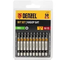Бита PZ1х50, сталь S2, шестигранный профиль, 10 шт. Е 6,3 Denzel