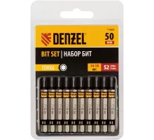 Бита TX 6х50, сталь S2, шестигранный профиль, 10 шт. Е 6,3 Denzel