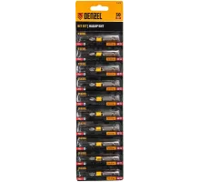 Бита PH2х50, сталь S2, 10 шт., круглый профиль, отрывная упаковка, Е 6,3 Denzel