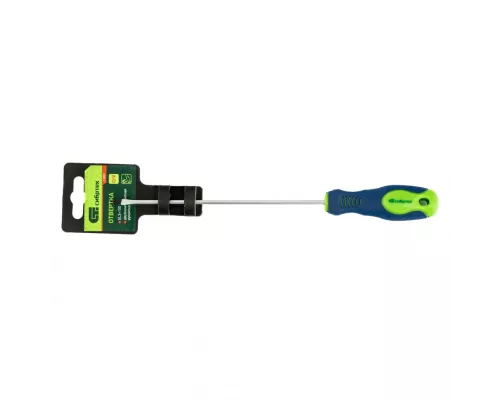 Отвертка, SL3 х 150 мм, CrV, двухкомпонентная рукоятка Сибртех