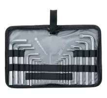 Набор ключей имбусовых HEX-Torx , 18 шт: HEX 1.5-10 мм, T10-T50, CrV, коротких, с сатиновым покрытием Matrix