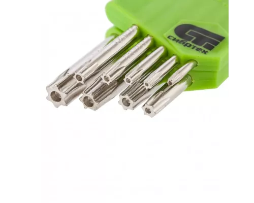 Набор ключей имбусовых Tamper-Torx , 9 шт: ТT10-ТT50.45x, закаленные, короткие, никель Сибртех Набор ключей имбусовых Tamper-Torx , 9 шт: ТT10-ТT50.45x, закаленные, короткие, никель Сибртех