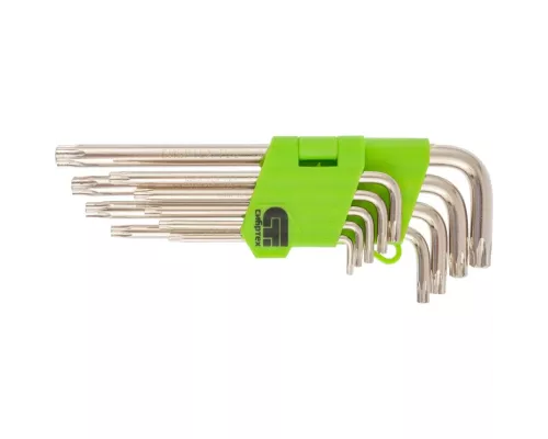 Набор ключей имбусовых Tamper-Torx , 9 шт: ТТ10-ТТ50.45x, закаленные, удлиненные, никель Сибртех Набор ключей имбусовых Tamper-Torx , 9 шт: ТТ10-ТТ50.45x, закаленные, удлиненные, никель Сибртех