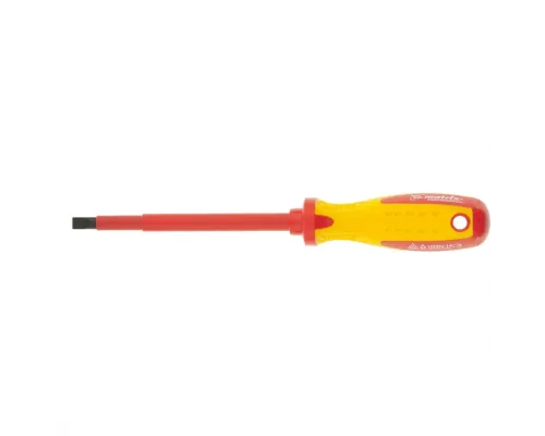 Отвертка Insulated, SL6.5 x 150 мм, CrMo, до 1000 В, двухкомпонентная рукоятка Matrix Professional