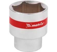Головка торцевая, 30 мм, шестигранная, CrV, под квадрат 1/2, хромированная Matrix