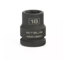 Головка ударная шестигранная, 16 мм, 1/2, CrMo Stels