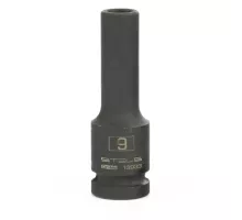 Головка ударная удлиненная шестигранная, 9 мм, 1/2, CrMo Stels