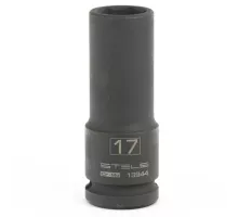 Головка ударная удлиненная шестигранная, 17 мм, 1/2, CrMo Stels