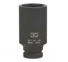 Головка ударная удлиненная шестигранная, 30 мм, 1/2, CrMo Stels