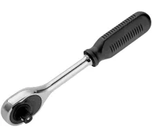 Ключ-трещотка 1/2", 45 зубьев, с быстрым сбросом, CrV, хром Сибртех