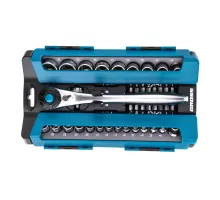 Набор торцевых головок, трещотка 120 зубьев, 41 предмет, 1/2", 1/4", CrV Gross