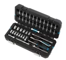 Набор инструментов, 1/4", CrV, 120 зубьев, 42 предмета Gross