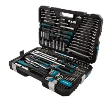 Набор инструментов 115 предметов, 120 зубьев, CrV, 1/4", 1/2" Gross