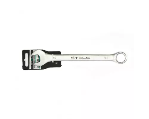 Ключ комбинированный, 20 мм, CrV, матовый хром Stels