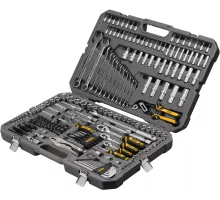 Набор инструментов, 1/2", 3/8", 1/4", CrV, S2, пластиковый кейс, 232 предмета Denzel