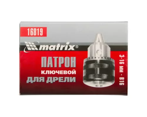 Патрон для дрели ключевой 3-16 мм, B16 Matrix Патрон для дрели ключевой 3-16 мм, B16 Matrix