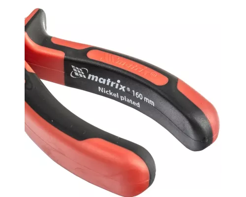 Круглогубцы Nickel, 160 мм, никелированные, двухкомпонентные рукоятки Matrix Круглогубцы Nickel, 160 мм, никелированные, двухкомпонентные рукоятки Matrix