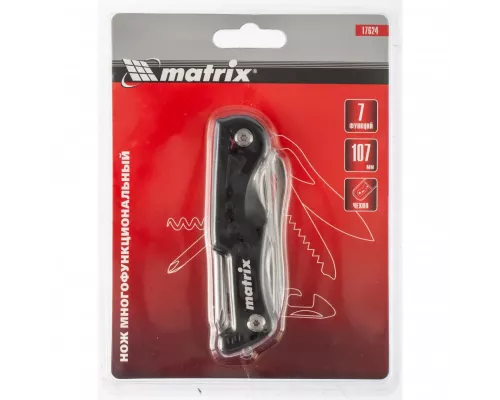Нож многофункциональный, 7 функций, в чехле, 107 мм Matrix Нож многофункциональный, 7 функций, в чехле, 107 мм Matrix