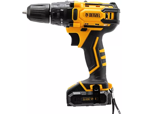 Дрель-шуруповерт аккумуляторная CDL-12-02BM, Li-Ion, 12 В, 2 акк.// Denzel