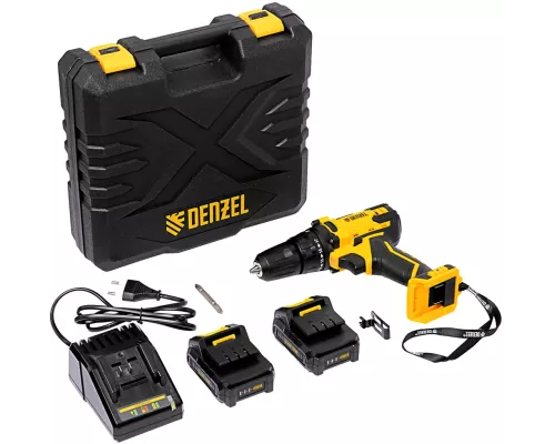 Дрель-шуруповерт аккумуляторная CDL-12-02BM, Li-Ion, 12 В, 2 акк.// Denzel