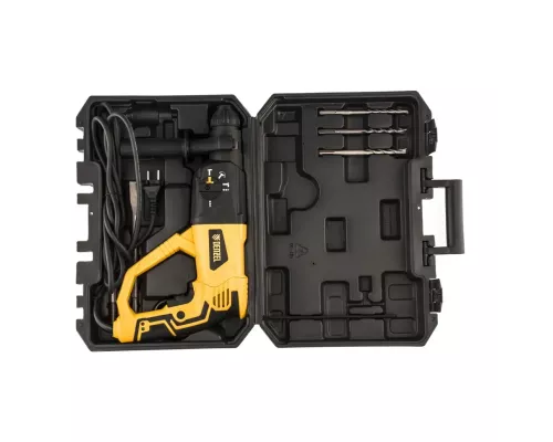 Перфоратор электрический RH-1050-26, SDS-plus, 1050 Вт, 3.2 Дж, 3 плюс 1 режим Denzel