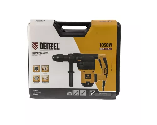 Перфоратор электрический RHV-1050-38-max, SDS-max, 1050 Вт, 10 Дж, 2 плюс 1 режим Denzel Перфоратор электрический RHV-1050-38-max, SDS-max, 1050 Вт, 10 Дж, 2 плюс 1 режим Denzel