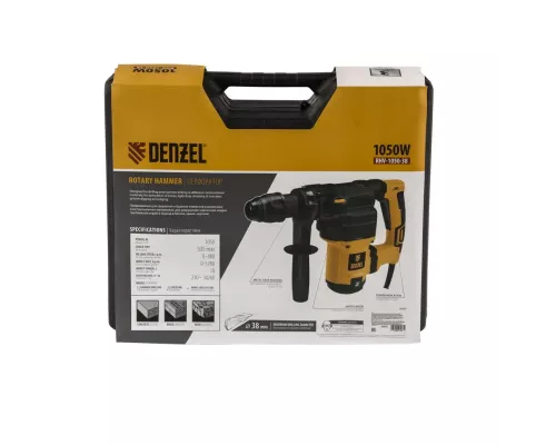 Перфоратор электрический RHV-1050-38-max, SDS-max, 1050 Вт, 10 Дж, 2 плюс 1 режим Denzel Перфоратор электрический RHV-1050-38-max, SDS-max, 1050 Вт, 10 Дж, 2 плюс 1 режим Denzel