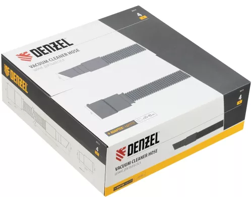 Шланг для пылесоса 4 м с адаптерами для Denzel RVC20, RVC30, LVC20, LVC30// Denzel Шланг для пылесоса 4 м с адаптерами для Denzel RVC20, RVC30, LVC20, LVC30// Denzel
