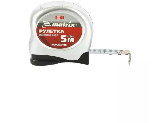 Рулетка Magnetic,5 м х 19 мм,магнитный зацеп Matrix Рулетка Magnetic,5 м х 19 мм,магнитный зацеп Matrix