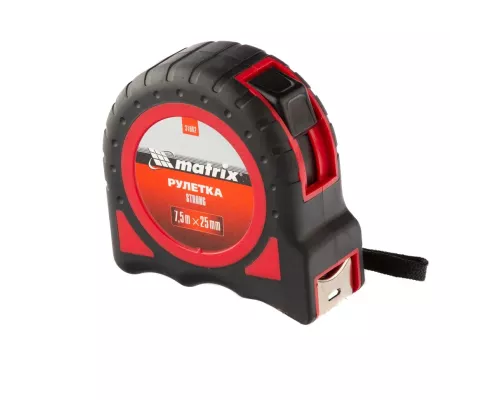 Рулетка Strong,7,5 м х 25 мм,обрезиненный корпус Matrix Рулетка Strong,7,5 м х 25 мм,обрезиненный корпус Matrix