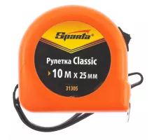 Рулетка Classic,10 м х 25 мм,пластиковый корпус Sparta
