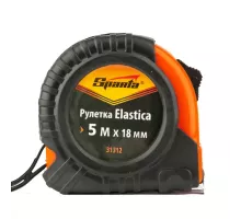 Рулетка Elastica,5 м х 18 мм,обрезиненный корпус Sparta