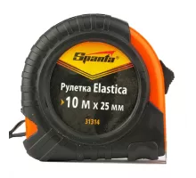 Рулетка Elastica,10 м х 25 мм,обрезиненный корпус Sparta