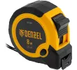 Рулетка 8м х 25мм, двухкомп. корпус, кнопка-пауза// Denzel
