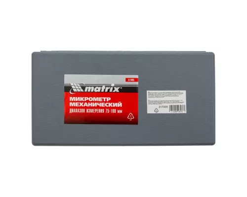 Микрометр механический,75-100 мм Matrix Микрометр механический,75-100 мм Matrix