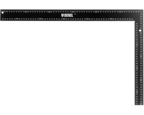 Угольник, 400 х 600 мм, алюминиевый, лазерная гравировка Denzel