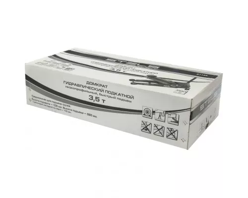 Домкрат гидравлический подкатной, быстрый подъем, 3.5т, Low Profile Quick, 100-565 мм, профессиональный Stels Домкрат гидравлический подкатной, быстрый подъем, 3.5т, Low Profile Quick, 100-565 мм, профессиональный Stels
