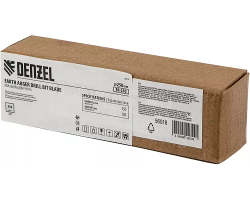 Нож шнека для грунта ER-250, диаметр 250 мм, комплект 2 шт Denzel