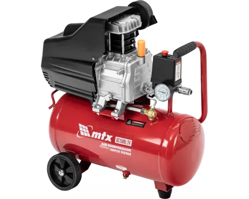 Компрессор воздушный DC1500L/24, 1,5 кВт, 24 л, 210 л/мин MTX Компрессор воздушный DC1500L/24, 1,5 кВт, 24 л, 210 л/мин MTX