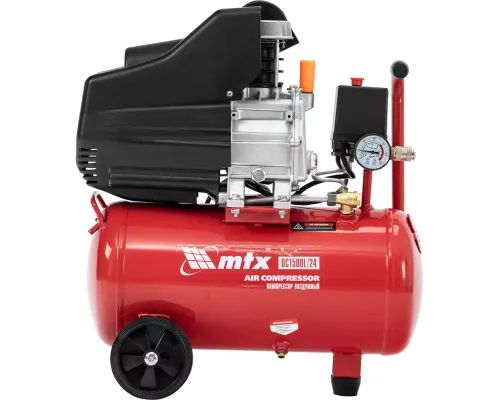 Компрессор воздушный DC1500L/24, 1,5 кВт, 24 л, 210 л/мин MTX Компрессор воздушный DC1500L/24, 1,5 кВт, 24 л, 210 л/мин MTX