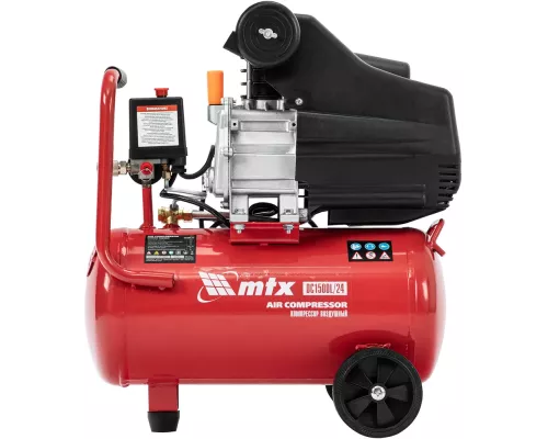 Компрессор воздушный DC1500L/24, 1,5 кВт, 24 л, 210 л/мин MTX Компрессор воздушный DC1500L/24, 1,5 кВт, 24 л, 210 л/мин MTX