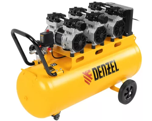 Компрессор безмасляный, малошумный DLS 2250/100, 2250 Вт, 3x750, 100 л, 410 л/мин блок управления/ Denzel Компрессор безмасляный, малошумный DLS 2250/100, 2250 Вт, 3x750, 100 л, 410 л/мин блок управления/ Denzel